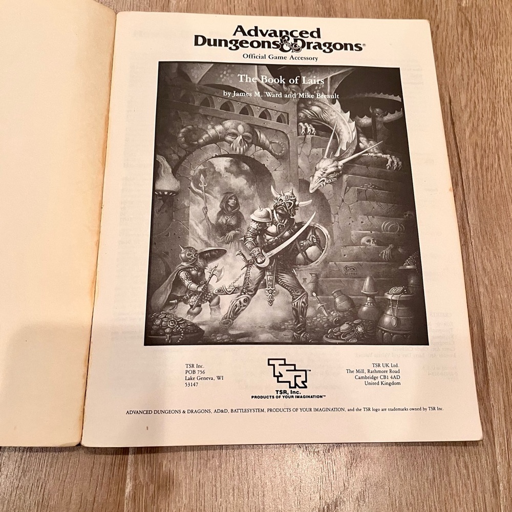 Advanced Dungeons & Dragons TSR 9177 AD&D - The Book of Lairs - Ref3 Book - Picture 4 of 5